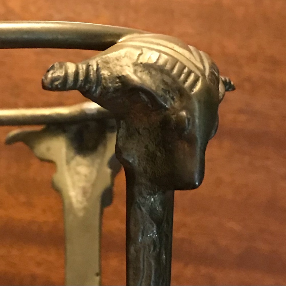 Egyptian Revival Brass Stand